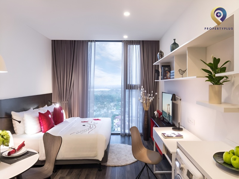 Studio apartment for rent at Sommerset West Point 254D Thuy Khue, Tay Ho district, Hanoi